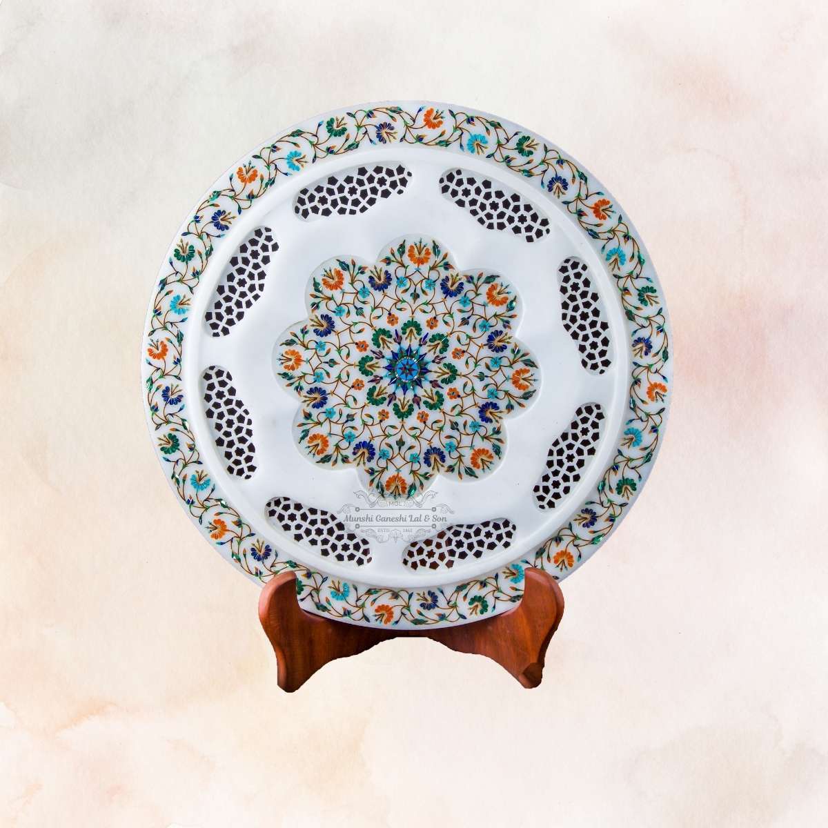 R-G-B Colour Designed with spaces b/w Marble Fruit Bowl